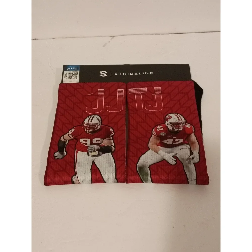 Mens Strideline J.J. Watt &‎ T.J. Watt Wisconsin Badgers Legends Crew Socks.